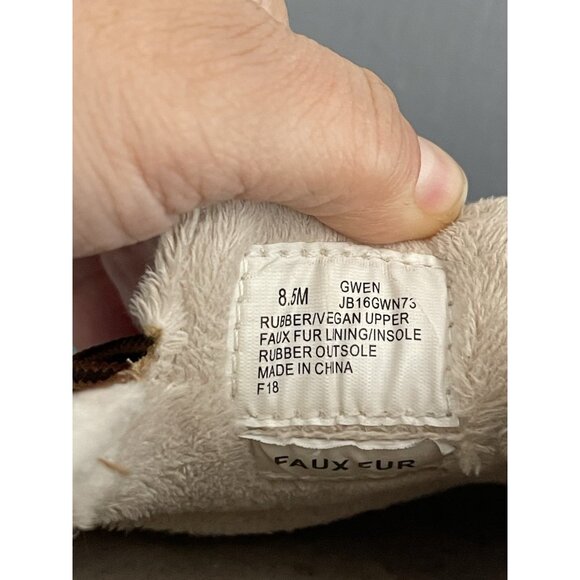 JBU Jambu Gwen weather ready fur duck slip on rain shoes Navy & Brown Women 8.5 - Picture 3 of 8